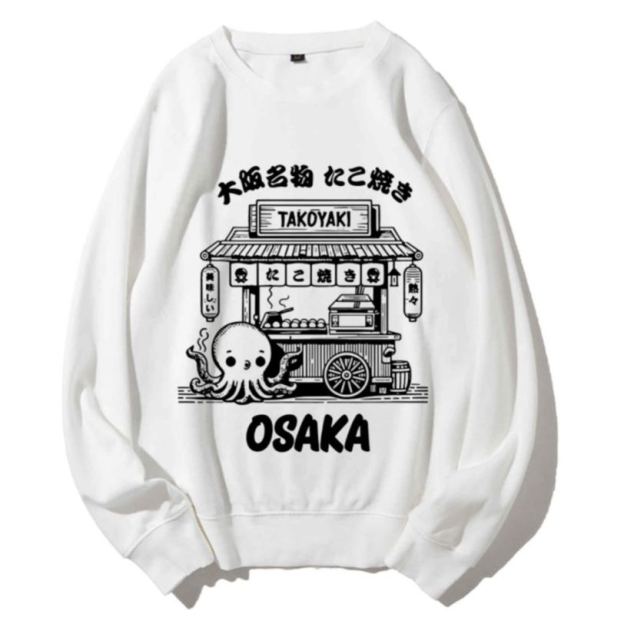Japan Osaka Food Cotton Sweatshirt