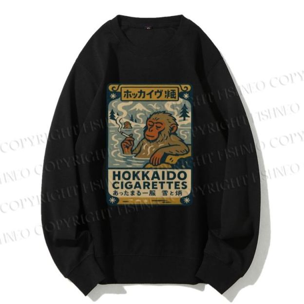 Unisex Casual Vintage Monkey Printed Sweatshirt