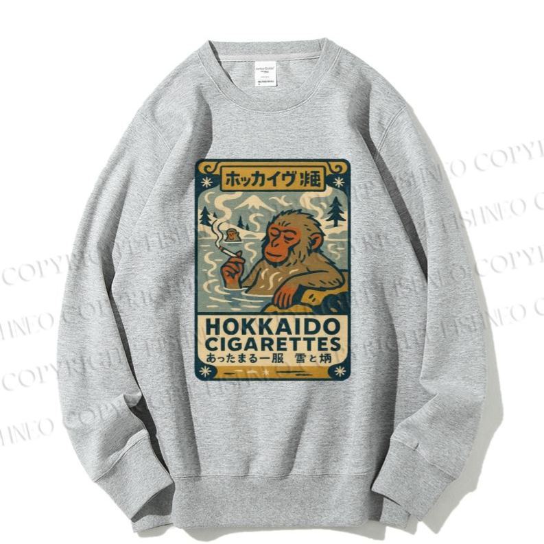 Unisex Casual Vintage Monkey Printed Sweatshirt