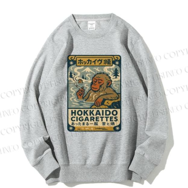 Unisex Casual Vintage Monkey Printed Sweatshirt