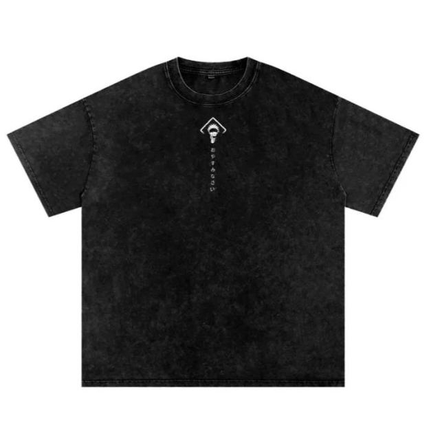Unisex Satoru Gojo Anime Washed Oversize T-Shirt