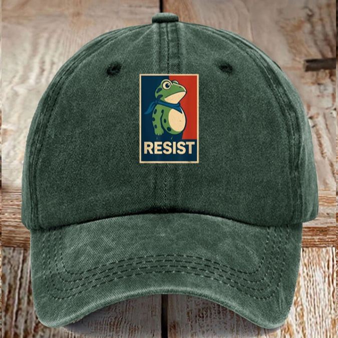 Portland Frog Art Printed Cap