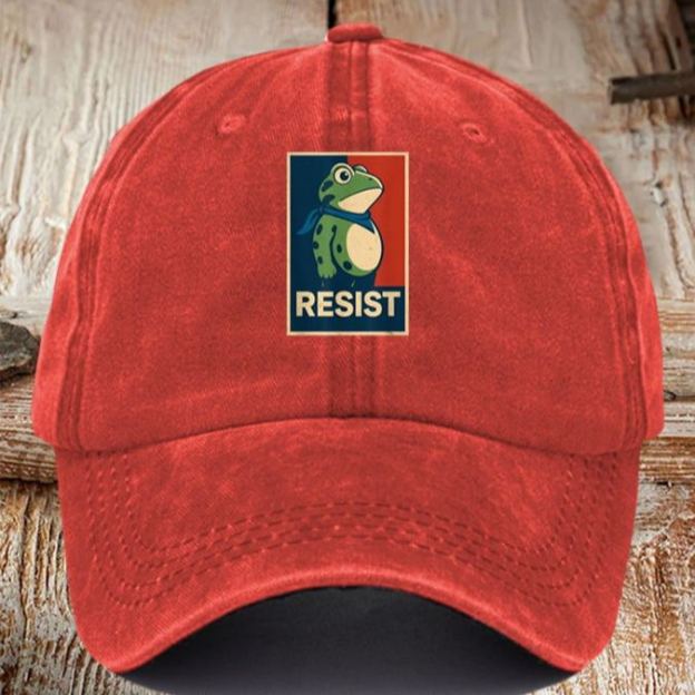 Portland Frog Art Printed Cap