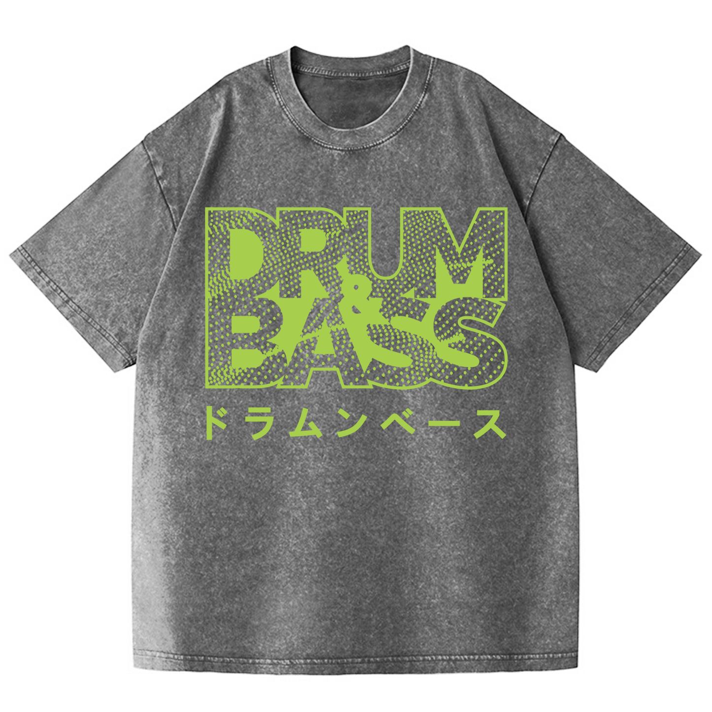 Drum and Bass Vintage Wash Japanese Design T-Shirt