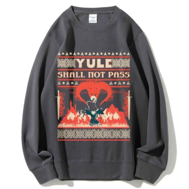 Unisex Yule Shall Not Pass Printed Sweatshirt