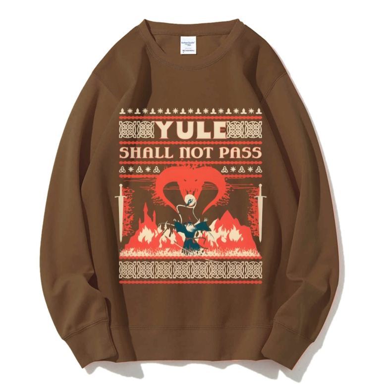 Unisex Yule Shall Not Pass Printed Sweatshirt
