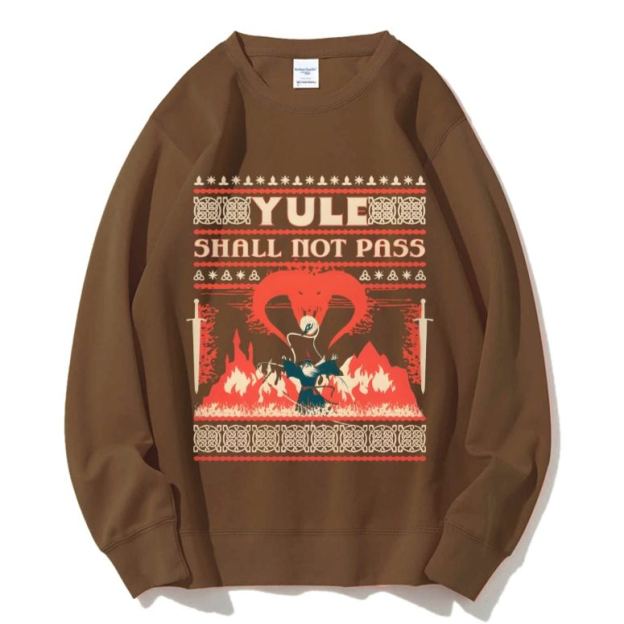Unisex Yule Shall Not Pass Printed Sweatshirt