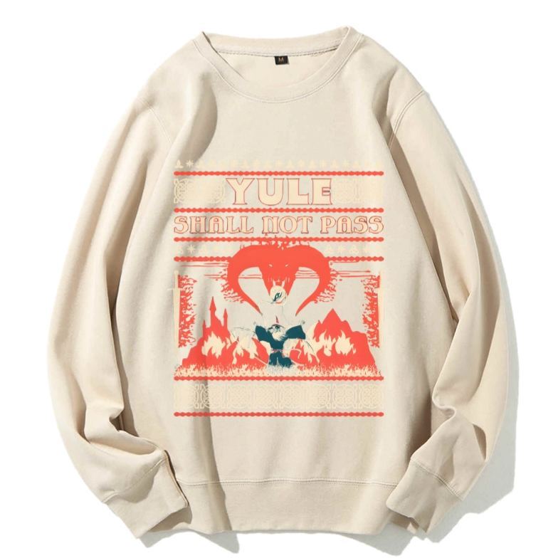 Unisex Yule Shall Not Pass Printed Sweatshirt