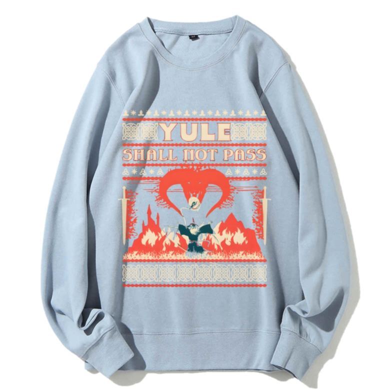 Unisex Yule Shall Not Pass Printed Sweatshirt