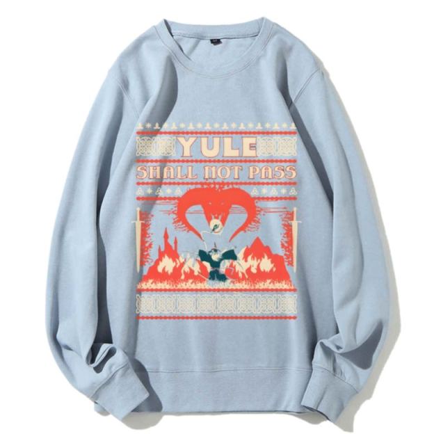 Unisex Yule Shall Not Pass Printed Sweatshirt