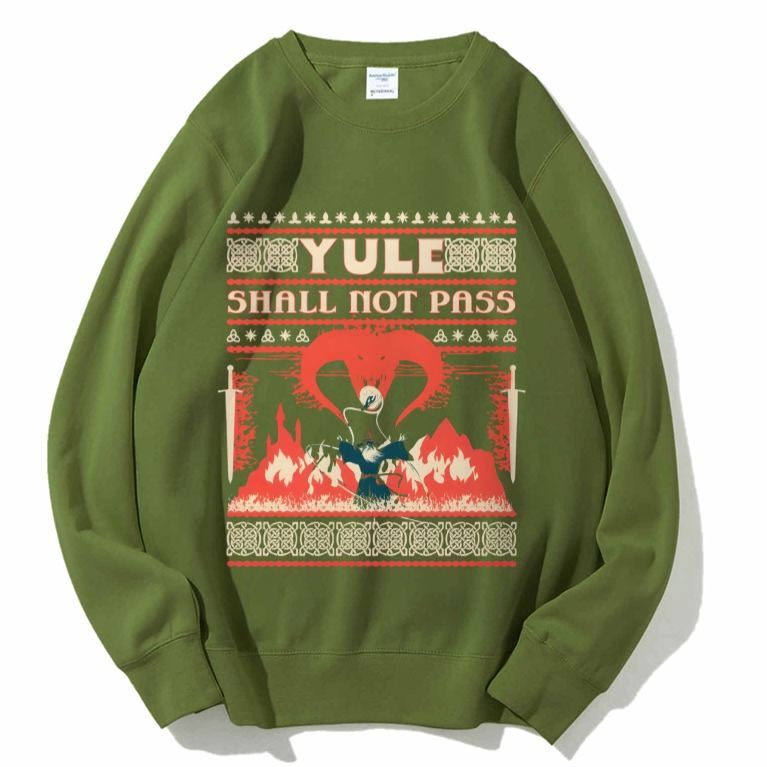 Unisex Yule Shall Not Pass Printed Sweatshirt