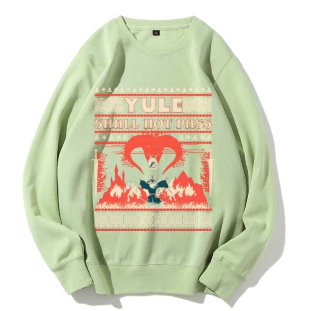 Unisex Yule Shall Not Pass Printed Sweatshirt