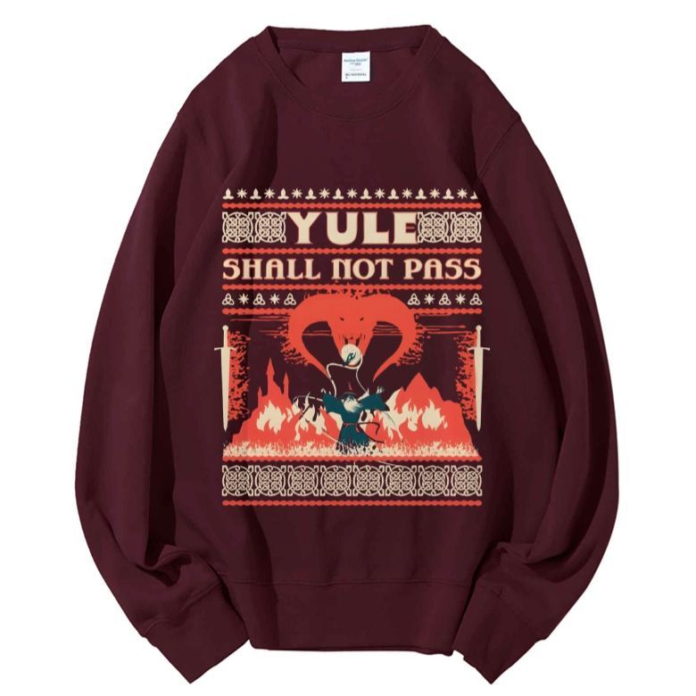 Unisex Yule Shall Not Pass Printed Sweatshirt