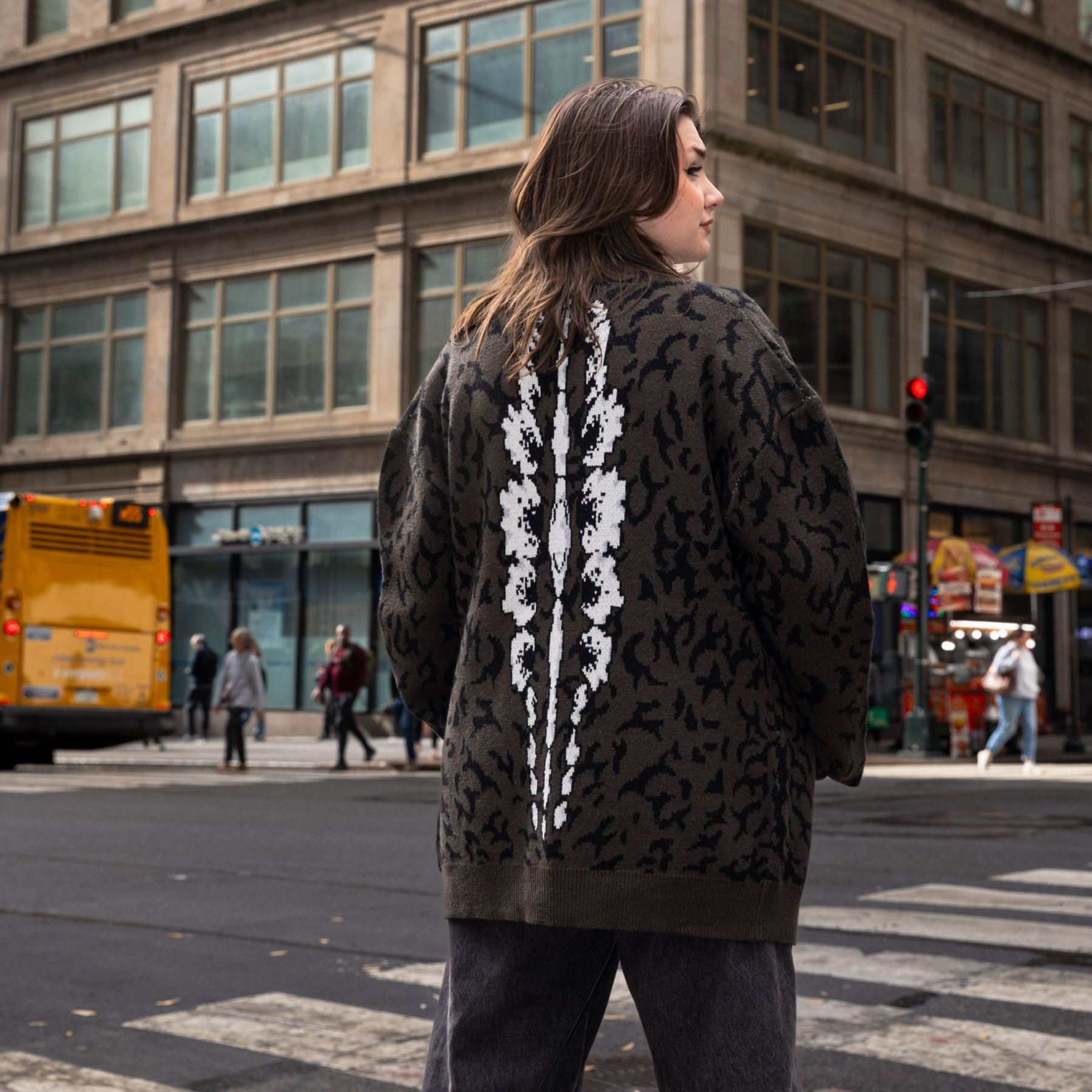 Unisex Classic Godzilla Ugly Cardigan Sweater