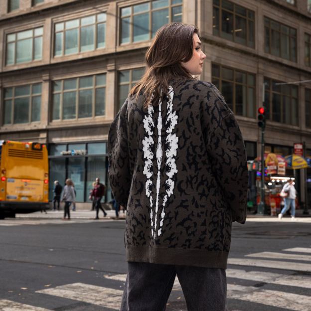 Unisex Classic Godzilla Ugly Cardigan Sweater