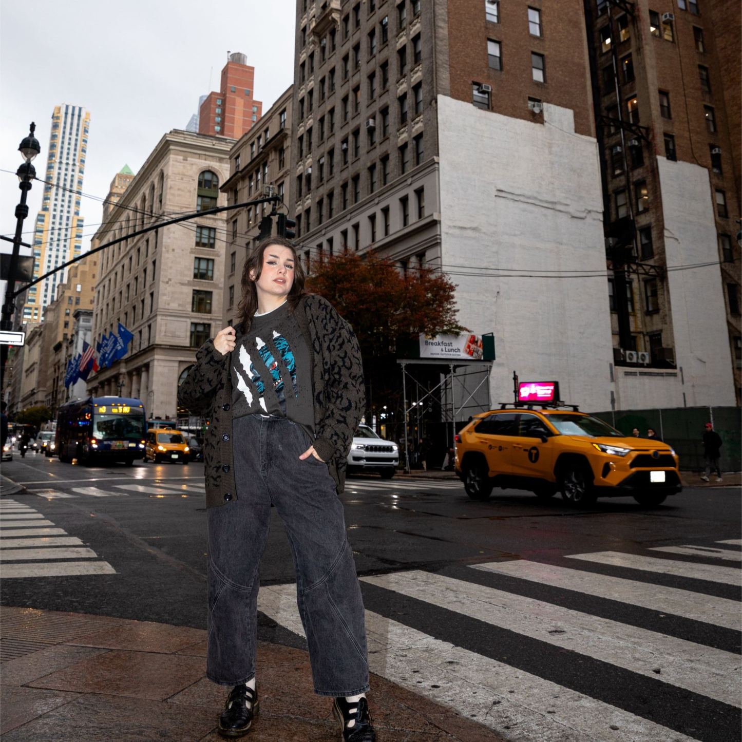 Unisex Classic Godzilla Ugly Cardigan Sweater