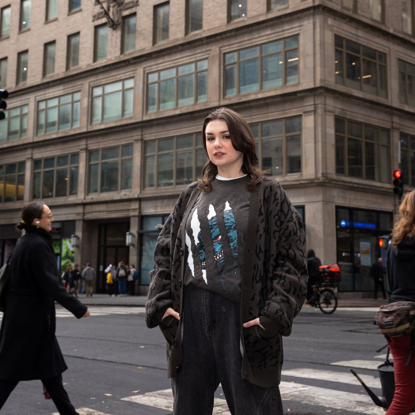 Unisex Classic Godzilla Ugly Cardigan Sweater