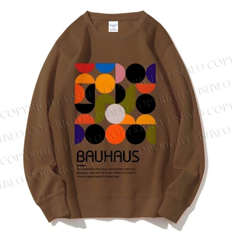 Unisex Vintage Bauhaus Design Printed Sweatshirt