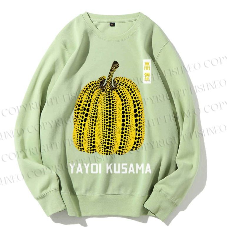 Unisex Yayoi Kusama Pumpkin Vintage Japanese Printed Sweatshirt