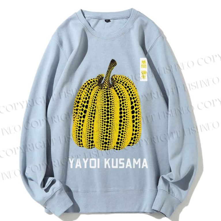 Unisex Yayoi Kusama Pumpkin Vintage Japanese Printed Sweatshirt