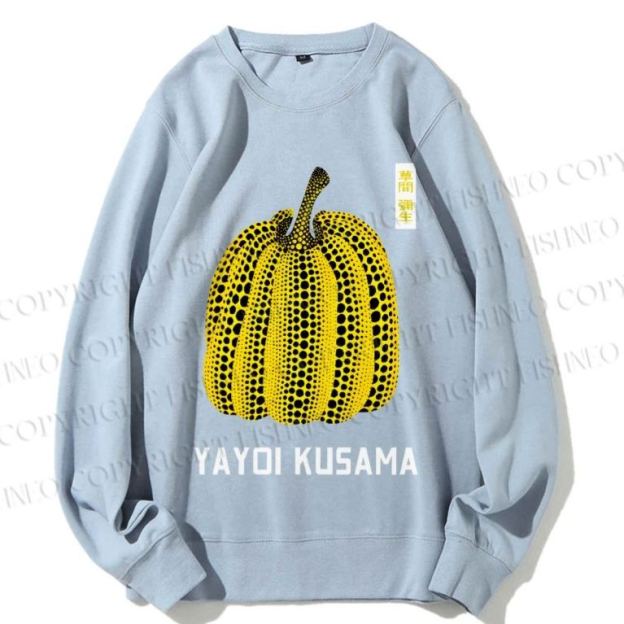 Unisex Yayoi Kusama Pumpkin Vintage Japanese Printed Sweatshirt