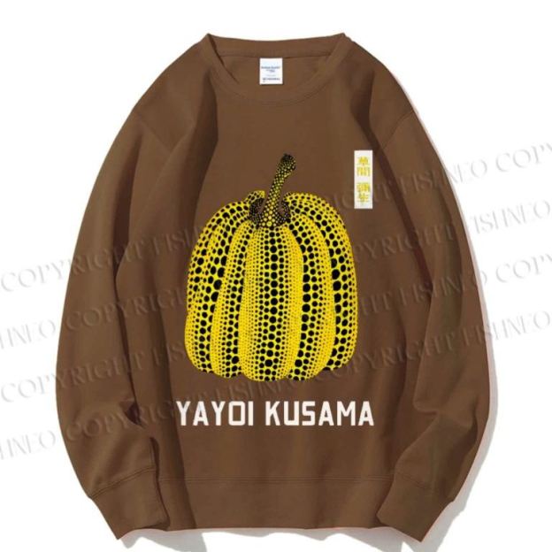 Unisex Yayoi Kusama Pumpkin Vintage Japanese Printed Sweatshirt