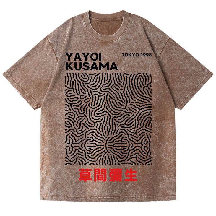 Yayoi Kusama Vintage Wash Japanese Design T-Shirt