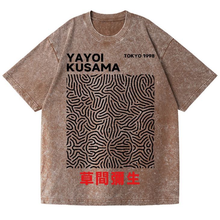 Yayoi Kusama Vintage Wash Japanese Design T-Shirt