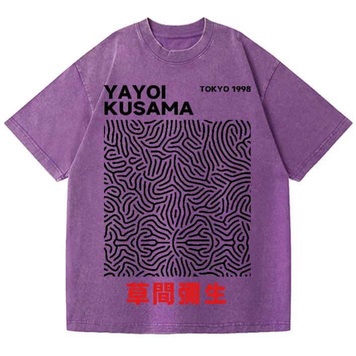 Yayoi Kusama Vintage Wash Japanese Design T-Shirt