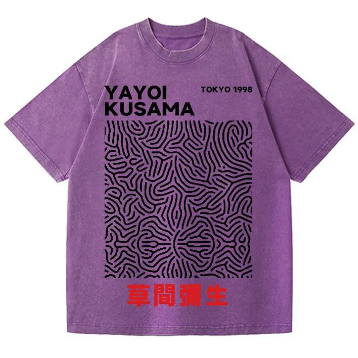 Yayoi Kusama Vintage Wash Japanese Design T-Shirt