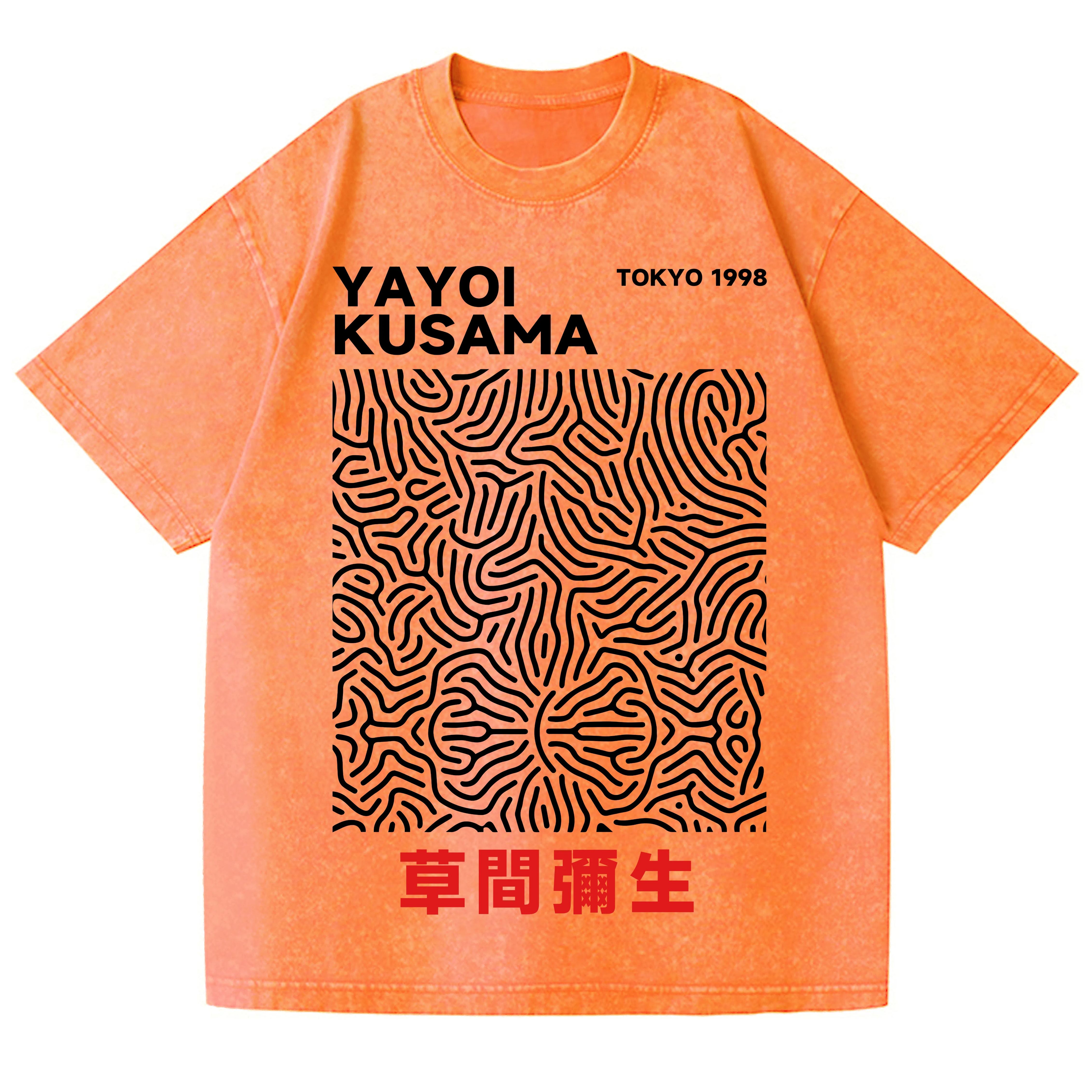 Yayoi Kusama Vintage Wash Japanese Design T-Shirt