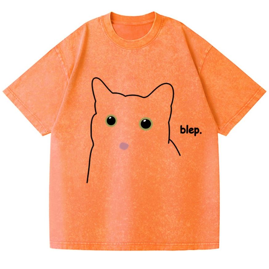 Cat Vintage Wash Japanese Design T-Shirt