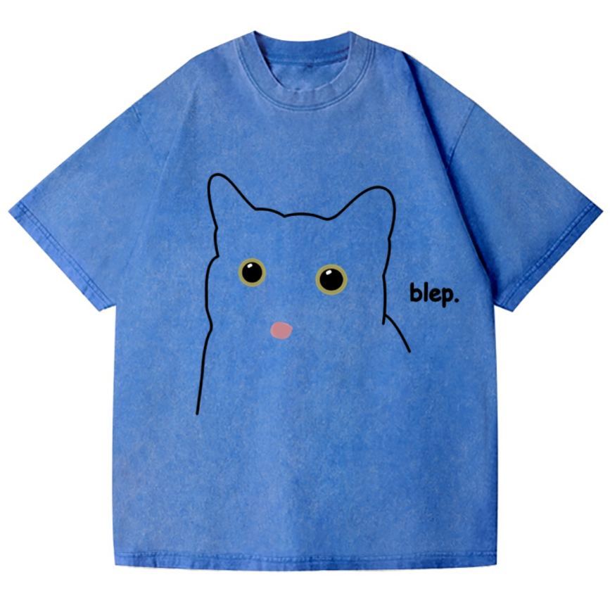 Cat Vintage Wash Japanese Design T-Shirt