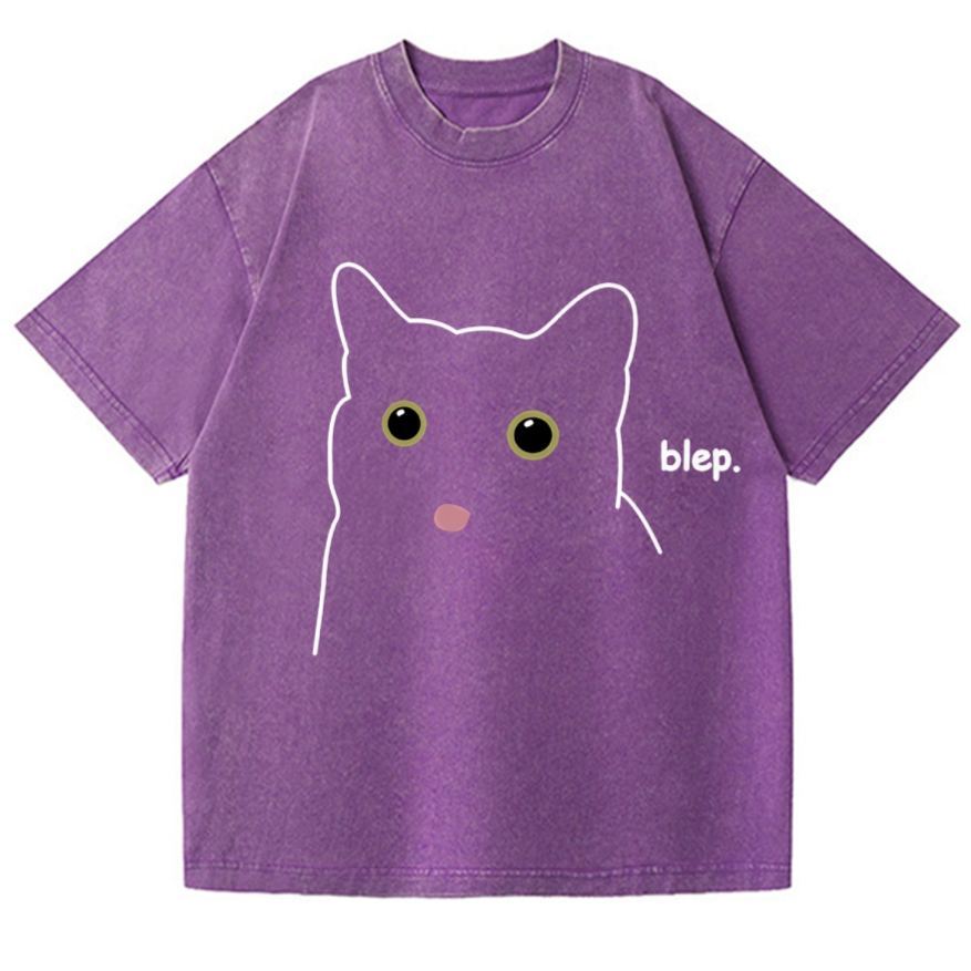 Cat Vintage Wash Japanese Design T-Shirt