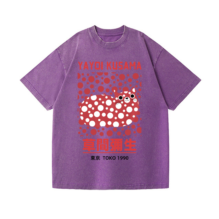 Yayoi Kusama Vintage Wash Japanese Design T-Shirt