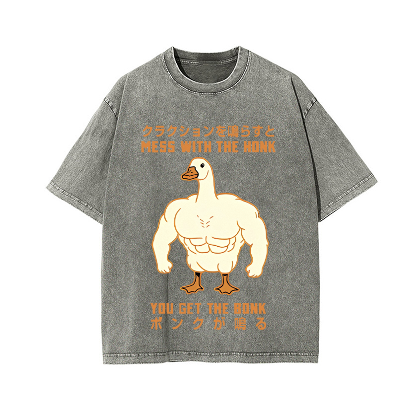 Duck Goose Vintage Wash Japanese Design T-Shirt