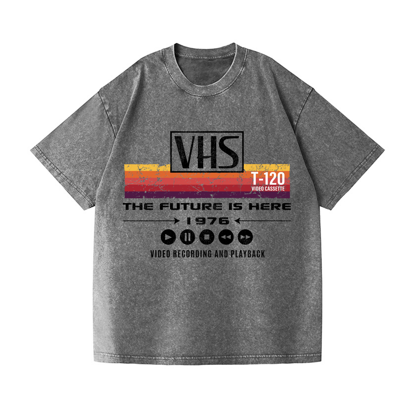 VHS Vintage Wash Japanese Design T-Shirt