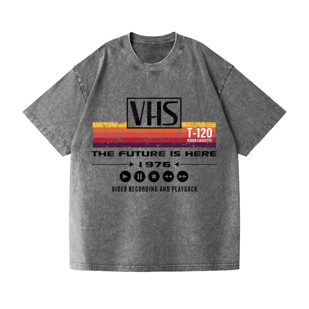 VHS Vintage Wash Japanese Design T-Shirt