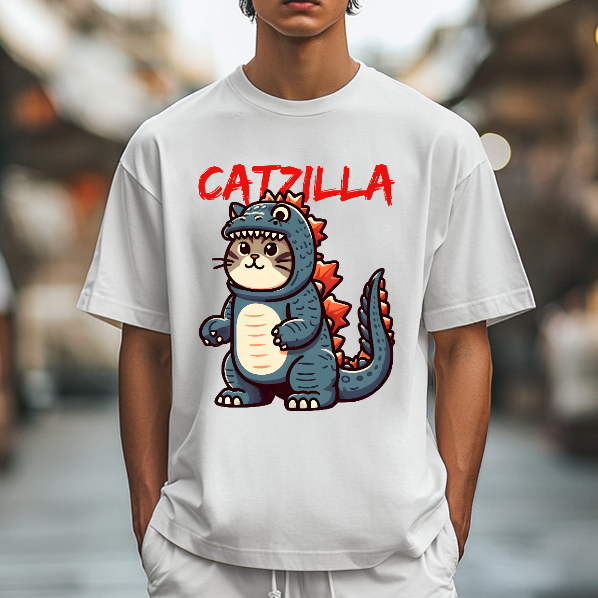 Cat Godzilla Catzilla Japanese Style Classic Tee