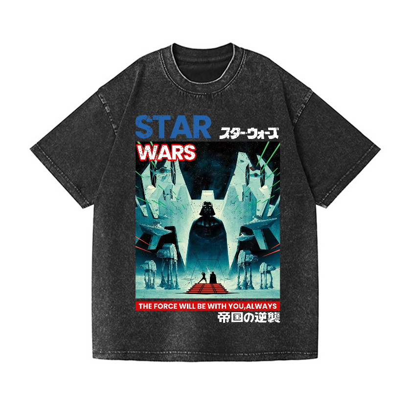 Star Wars Vintage Wash Japanese Design T-Shirt