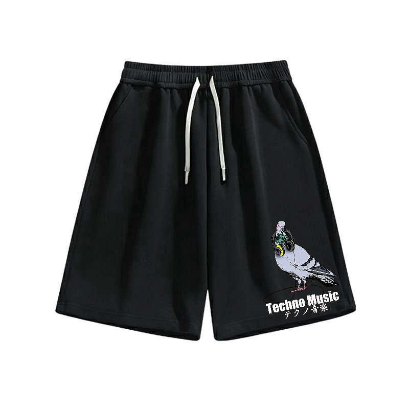 Techno Music Cotton Casual Shorts