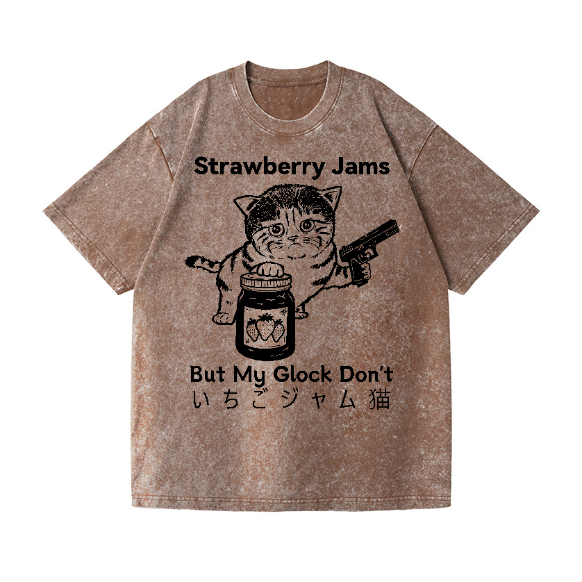 Strawberry Jams Vintage Wash Japanese Design T-Shirt