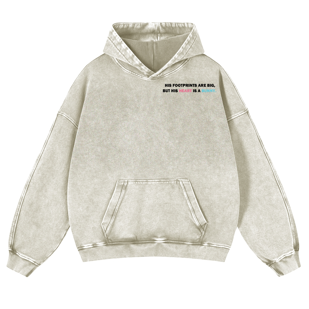 Easter Bigfoot Vintage Washed Cotton Back Art Hoodie