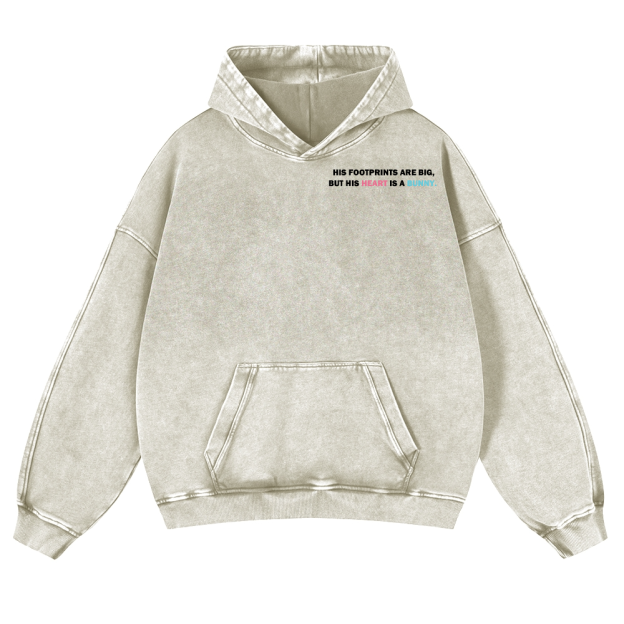 Easter Bigfoot Vintage Washed Cotton Back Art Hoodie