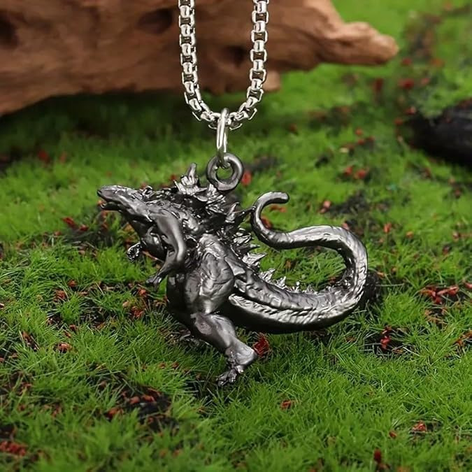 Retro Godzilla Necklace Pendant