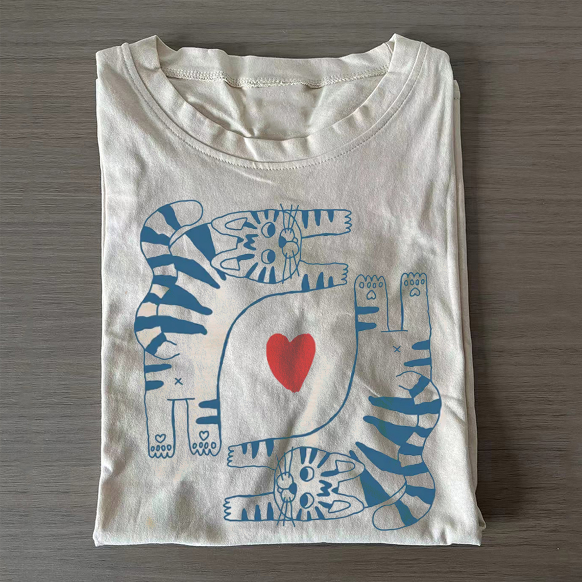 Unisex Classic Cotton Cat Lover Printed T-shirt