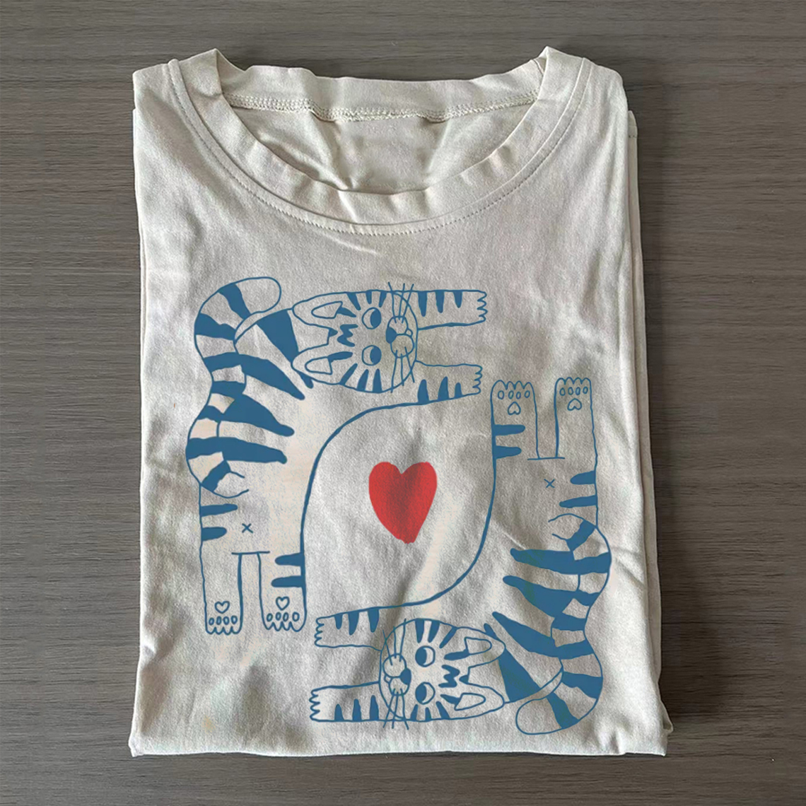 Unisex Classic Cotton Cat Lover Printed T-shirt