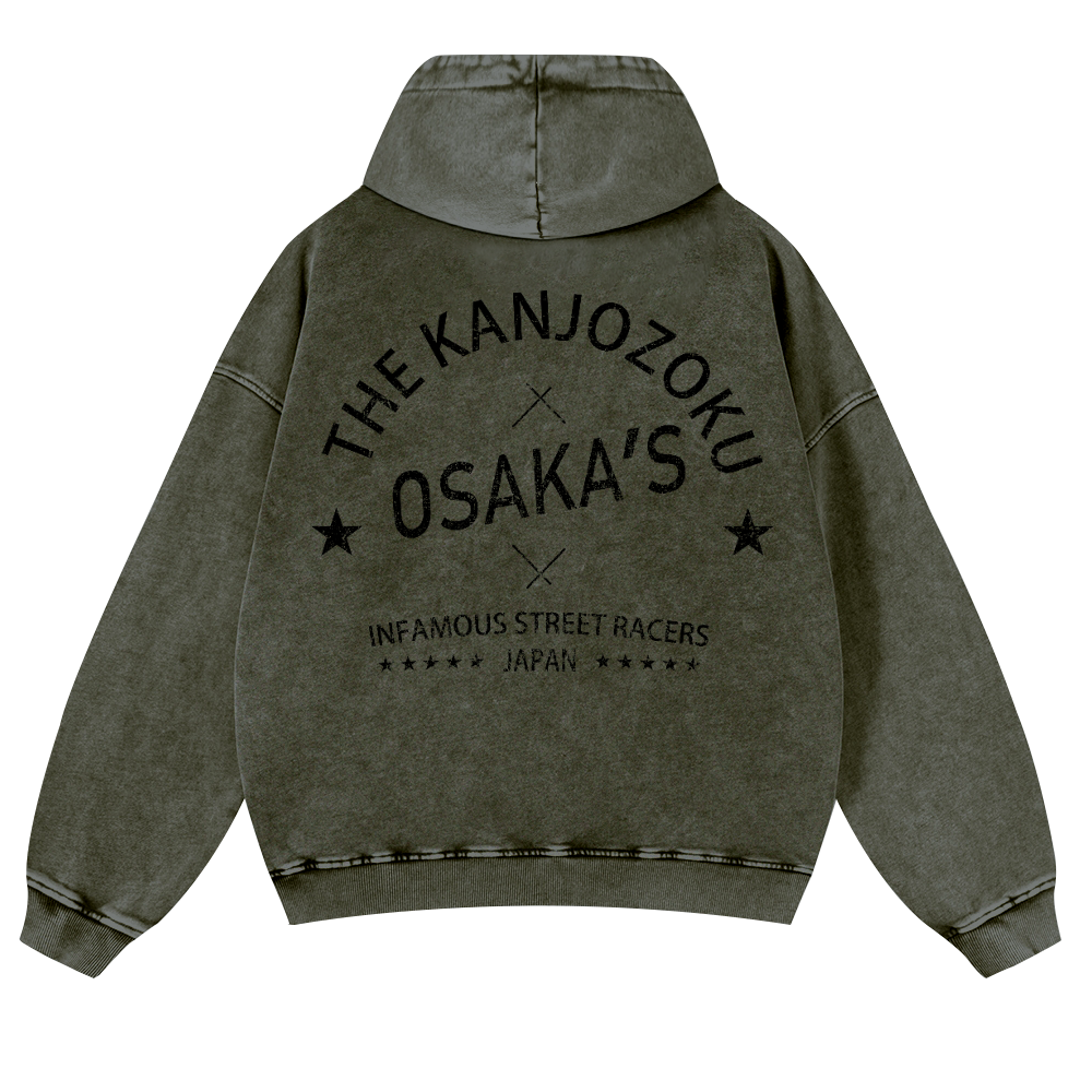 Osaka Vintage Washed Cotton Back Art Hoodie