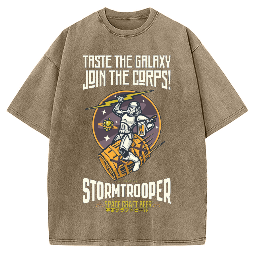 Space Craft Beer REBELLIONS ARE BUILT ON HOPS Vintage Washed T-shirt