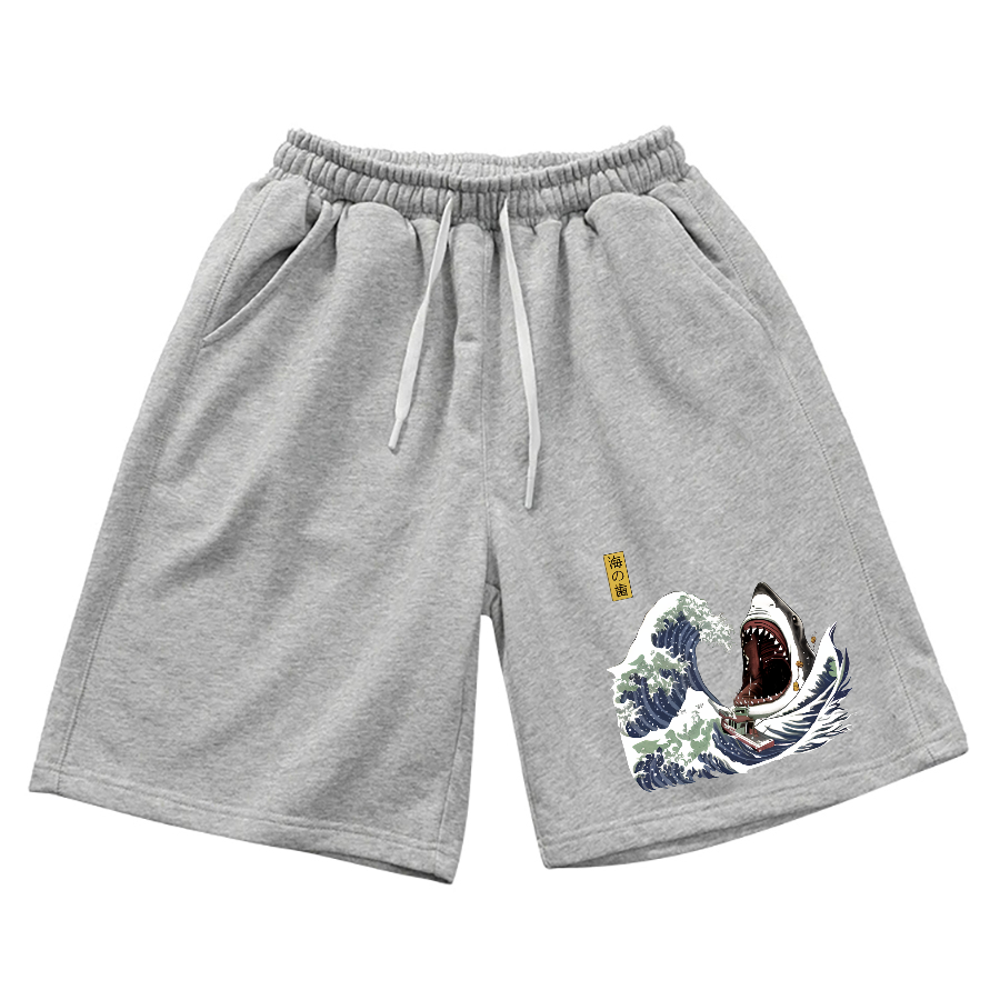 Japanese Great White Shark Cotton Casual Shorts